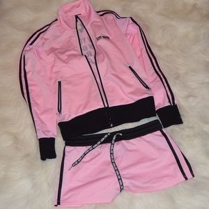 2 piece Jogger jacket/shorts set